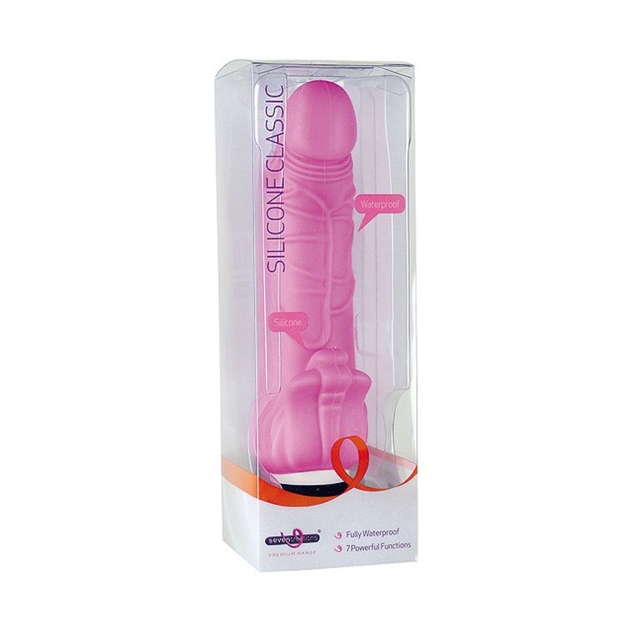 Silicone Classic Vibrator ca. 19cm pink
